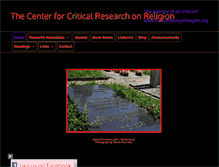 Tablet Screenshot of criticaltheoryofreligion.org